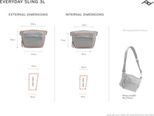 Load image into Gallery viewer, Lightweight Everyday Sling Bag with Adjustable Strap and External Carry Straps