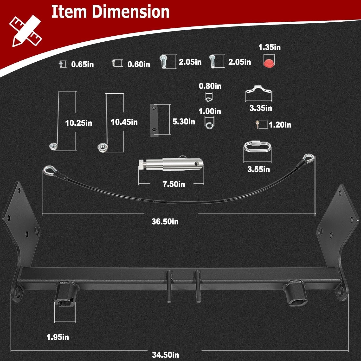 Easy Install Jeep Wrangler Tow Bar Base Plate - Perfect Fit for JK JKU 2007-2018