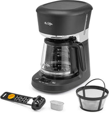Load image into Gallery viewer, 12-Cup Black &amp; Chrome Coffee Maker with Advanced Filtering and Auto Clean Cycle