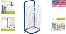 Load image into Gallery viewer, Portable 25-Shelf Art Drying Rack with Locking Wheels, Ideal for Classrooms