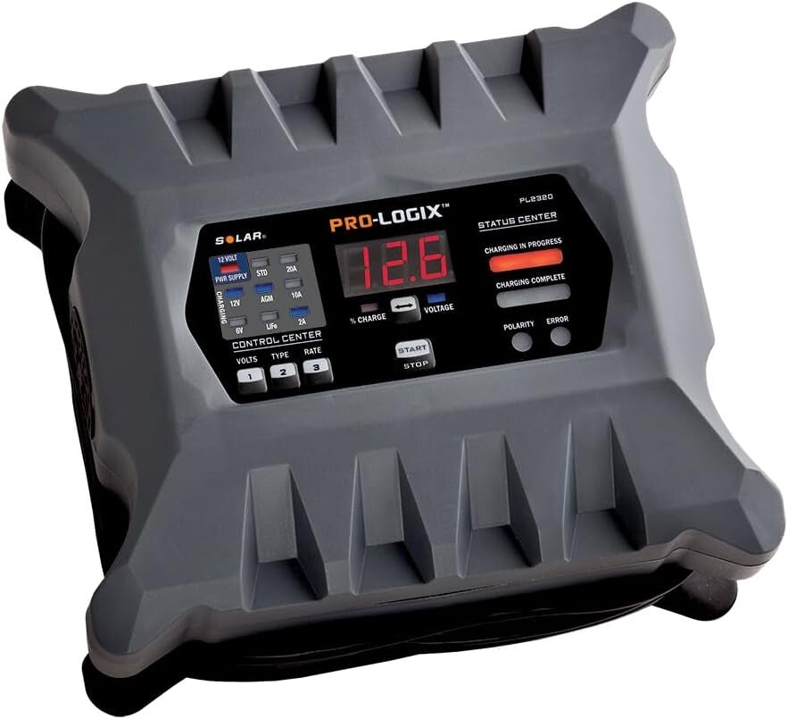 Lightweight Smart 20-Amp Battery Charger – Perfect for 6V/12V Charging Needs
