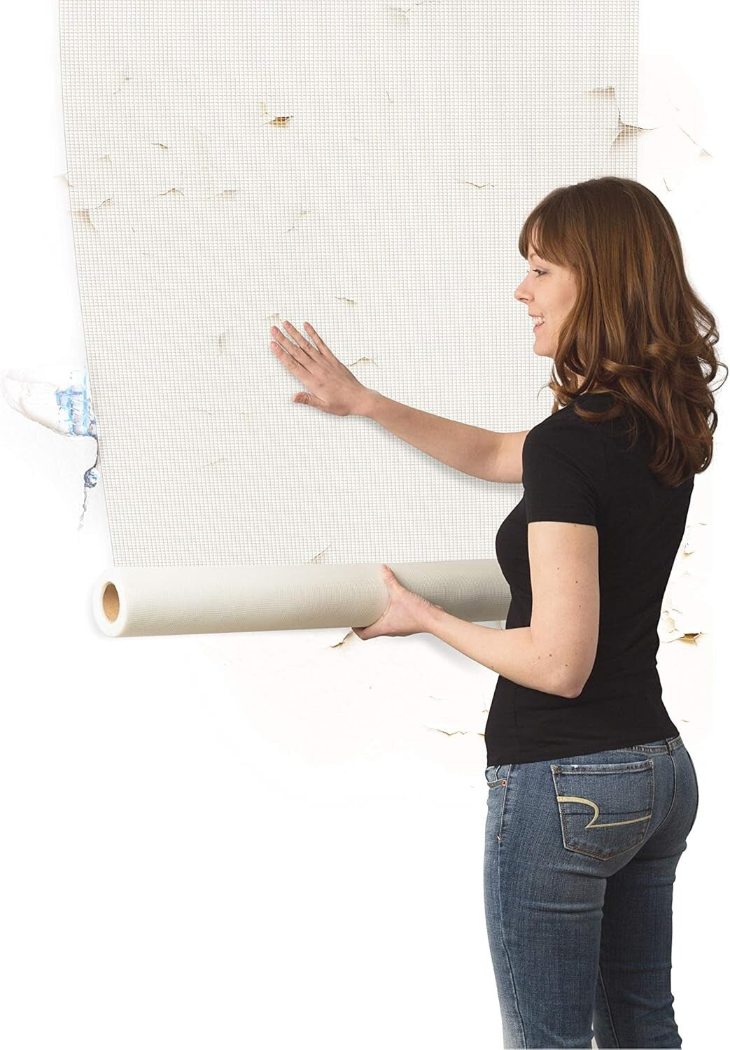 Durable 36" x 150' Self-Adhering Drywall Joint Mesh Tape - Easy Application