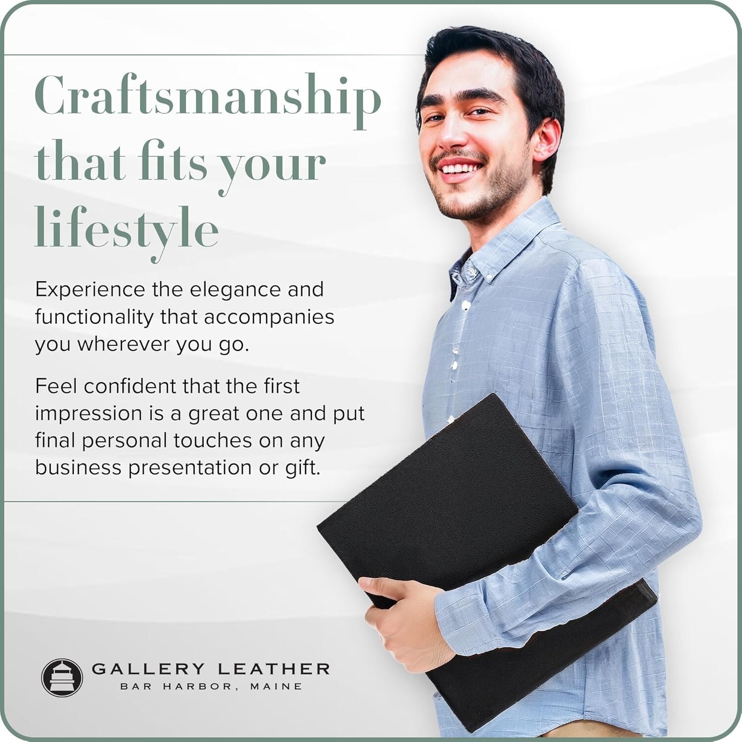 Elegant 3-Ring Binder with Plastic Sleeves - 10 Sheets, 1.25'' - Freeport Black