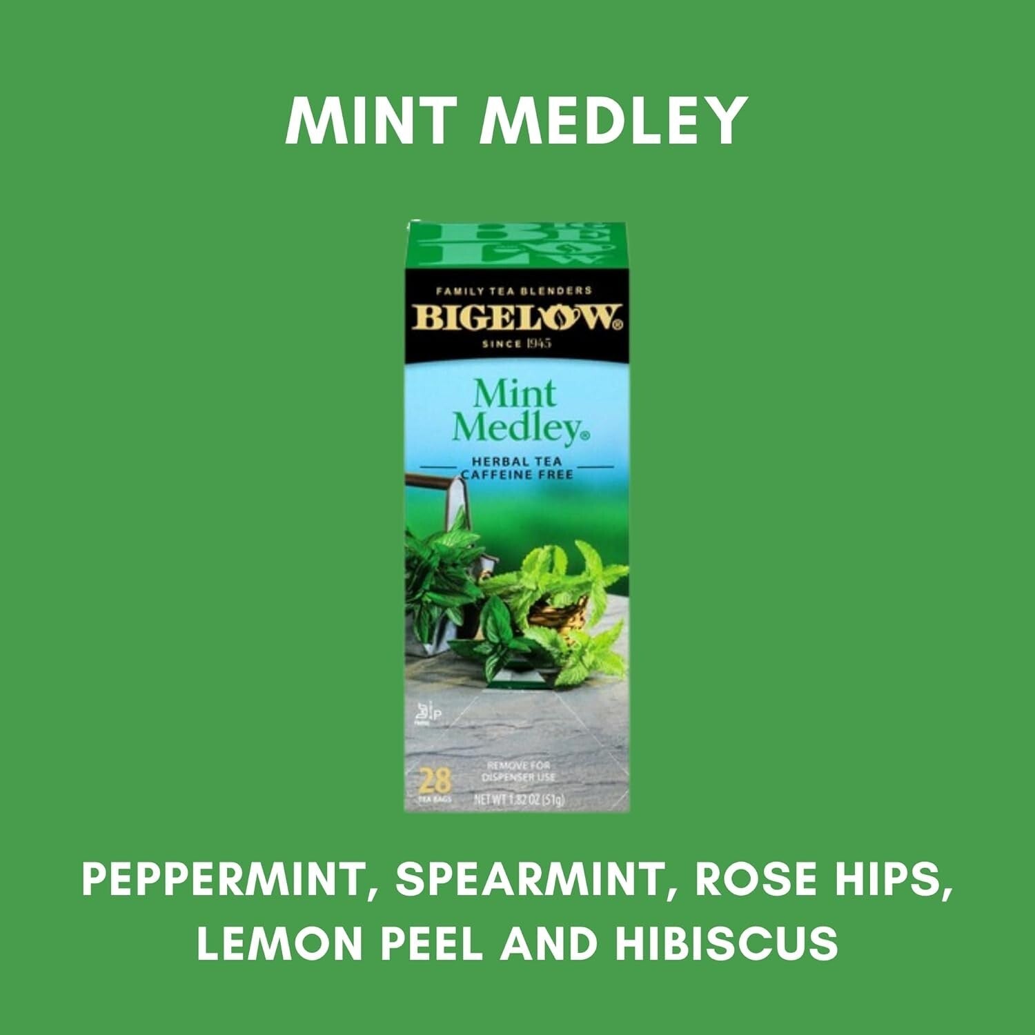 Bigelow Medicine Ball Cold Buster Tea Bundle: 28 Mint Medley & 20 Perfect Peach