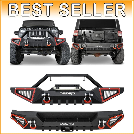 Full Width Bumper for 2007-2018 Jeep Wrangler JK/JKU - Tough Off-Road Design