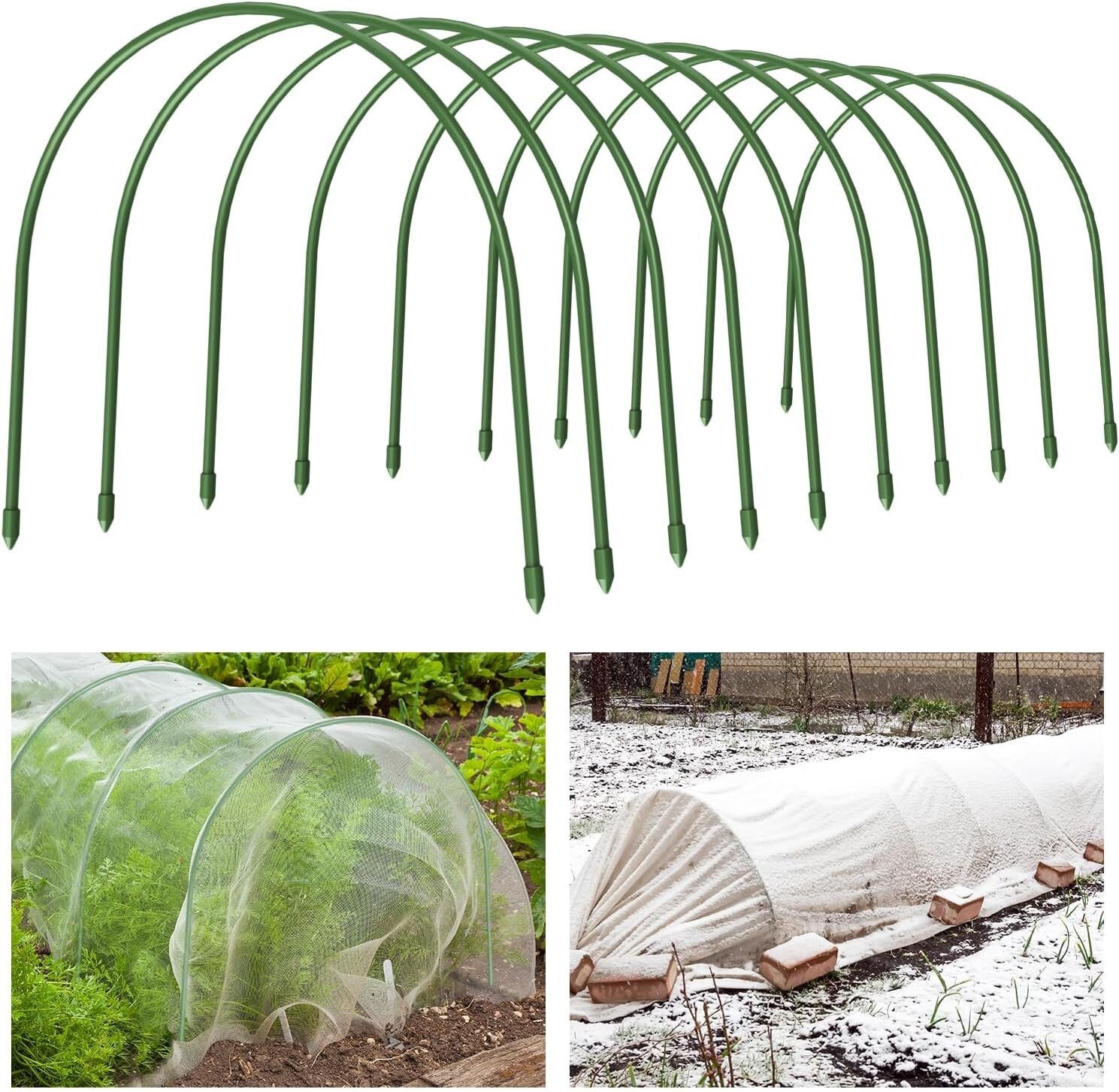 Easy to Use 10PCS Garden Hoops – Sturdy Support for Indoor and Outdoor Plants