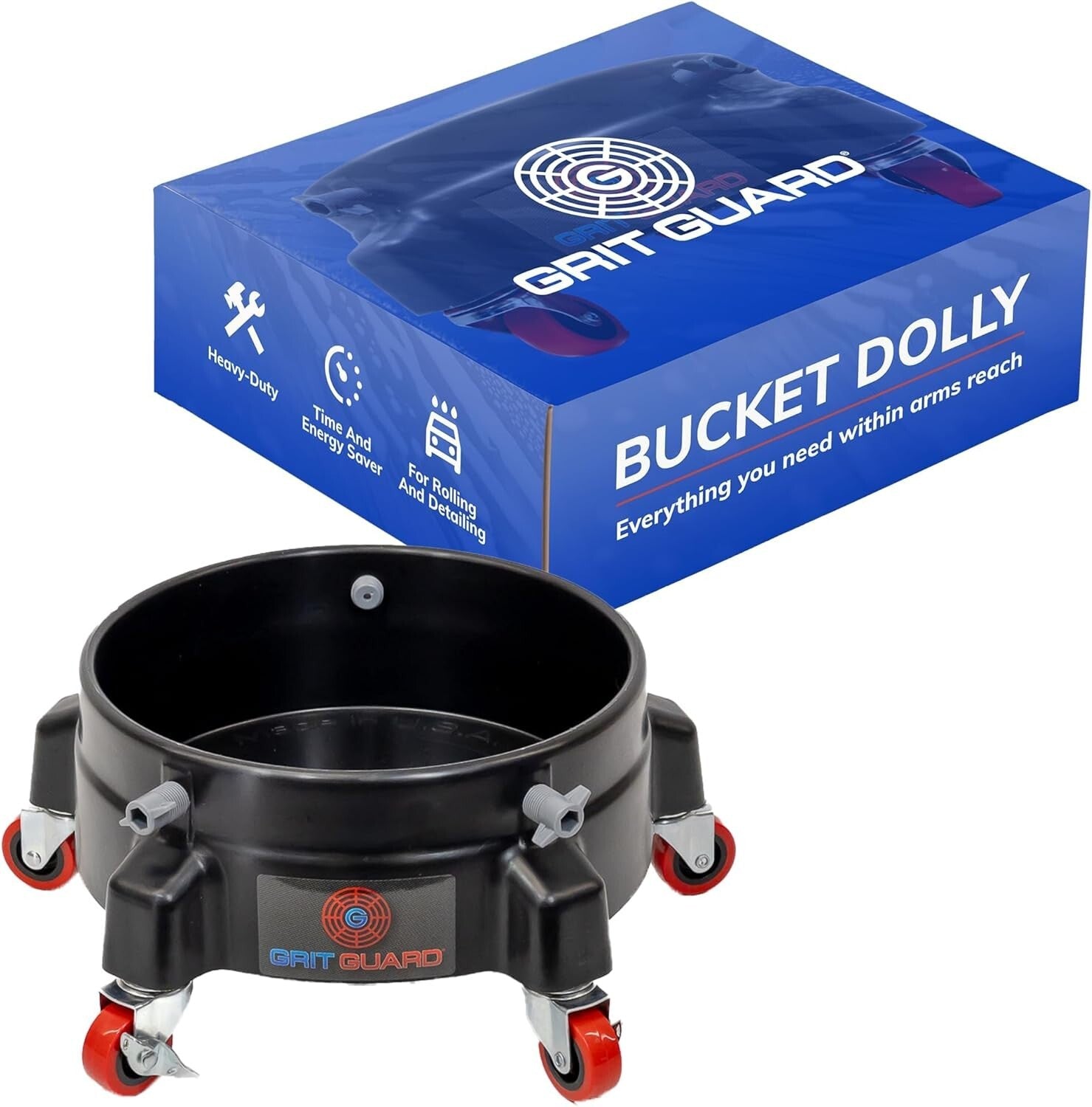 Heavy-Duty Bucket Dolly with Wheels for Effortless Cleaning – 250 lbs Capacity