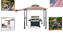 Load image into Gallery viewer, Spacious 11'x5' Grill Gazebo with LED Lights – Water Resistant and Stylish