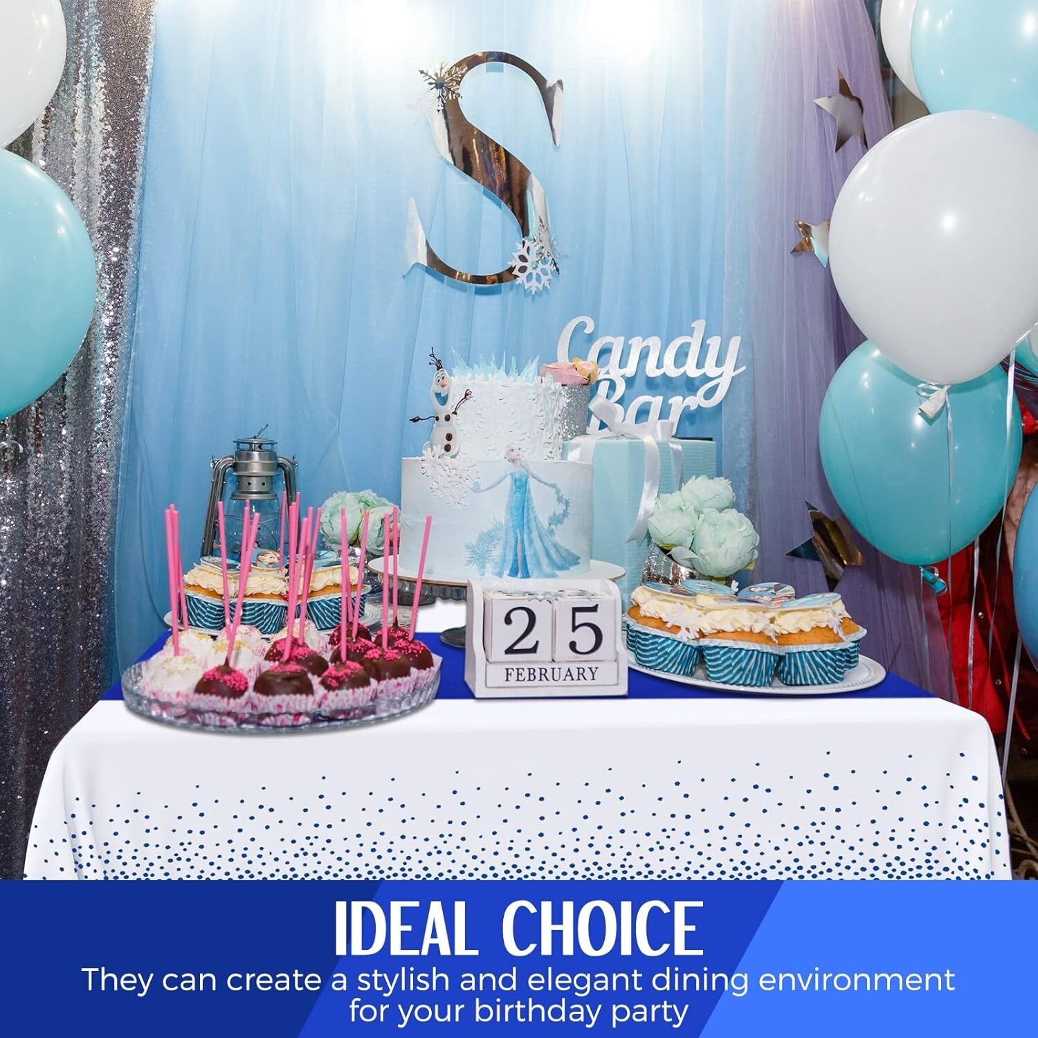 54 x 108 Inch Royal Blue Tablecloths & Satin Runners for Elegant Celebrations