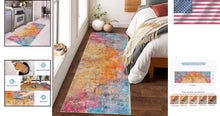 Load image into Gallery viewer, Non-Slip Machine Washable 2x6 Abstract Throw Runner Rug for Indoor Spaces