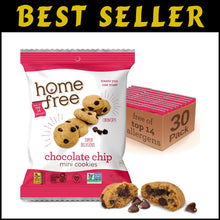 Load image into Gallery viewer, Kids Love These Gluten-Free Chocolate Chip Cookies - Nut-Free &amp; Vegan, 30 Packs
