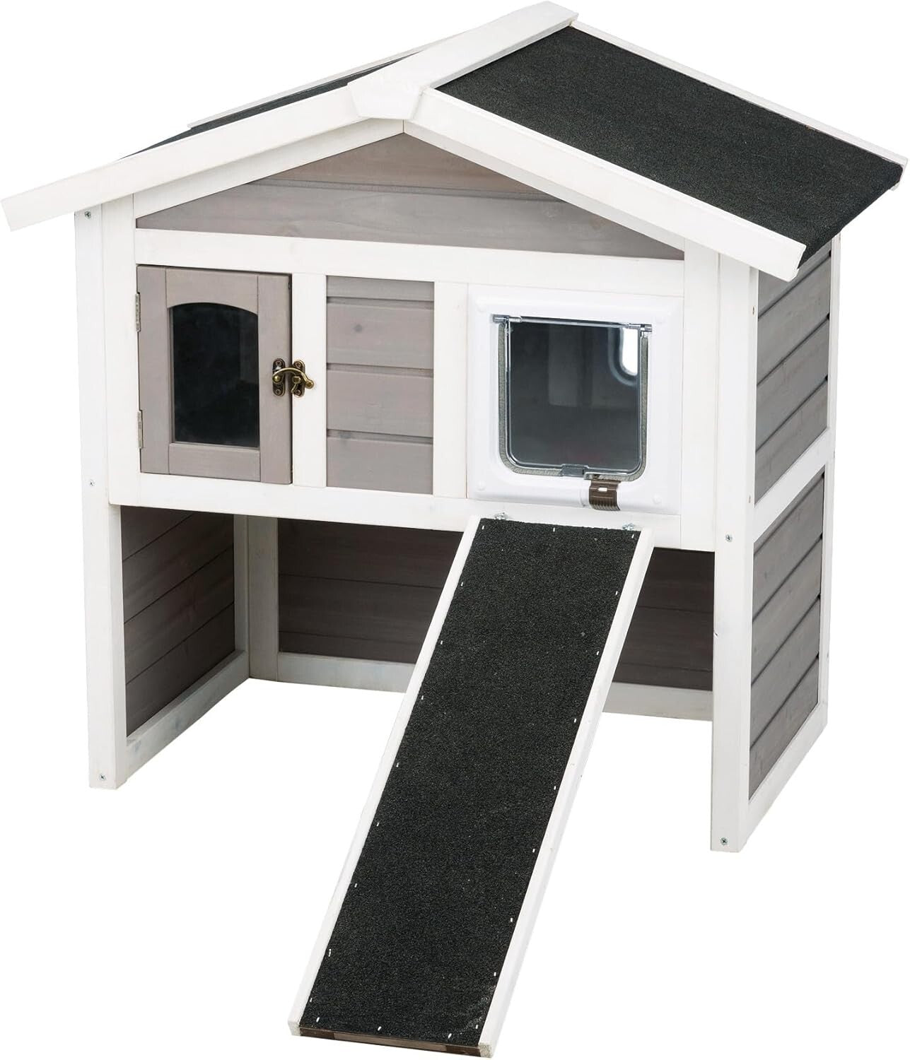 Durable Outdoor Cat House with Escape Door - Insulated, Easy Assembly, and Safe