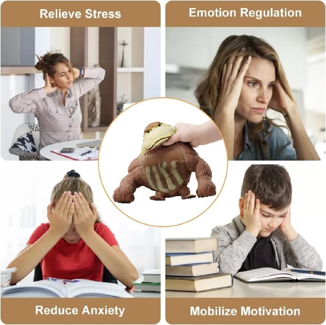 Versatile Squeeze Gorilla Toy for Stress Relief, Fun Play & Decorative Style