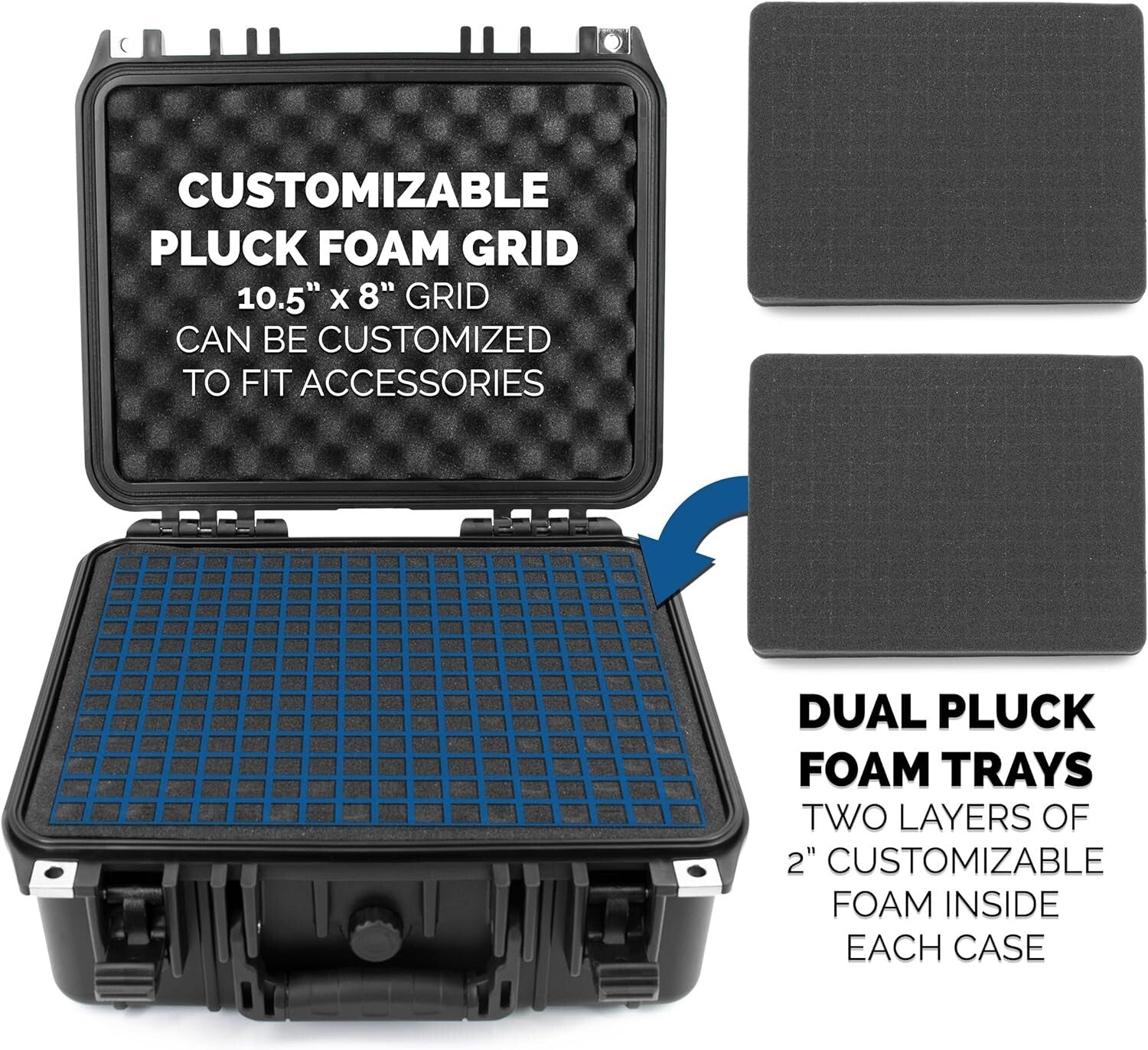 Durable Hard Shell Gun Case for Safe Transport of Two Handguns and Accessories