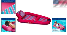 Load image into Gallery viewer, Luxury Inflatable Pool Float – Ergonomic Lounge with Soft Fabric &amp; Cup Holder