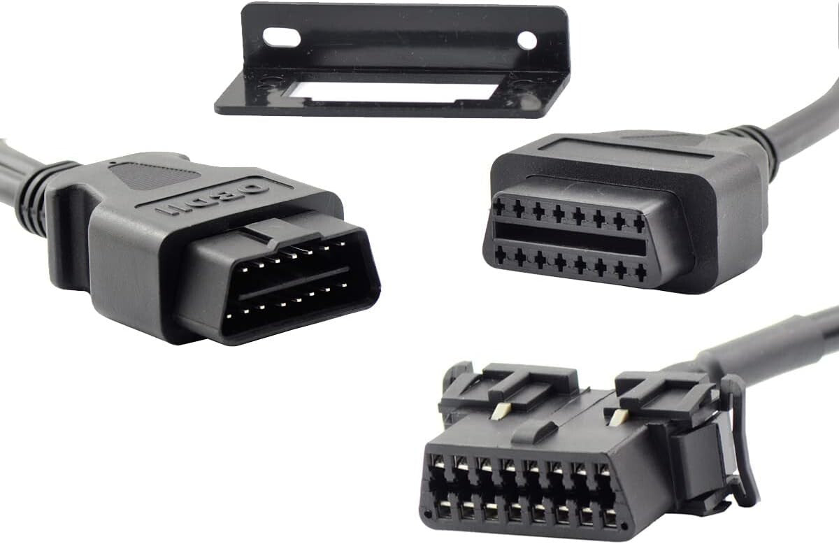 OBD II Full 16 Pin Splitter 1 Male to 2 Female - 50cm Diagnostic Extension Cable