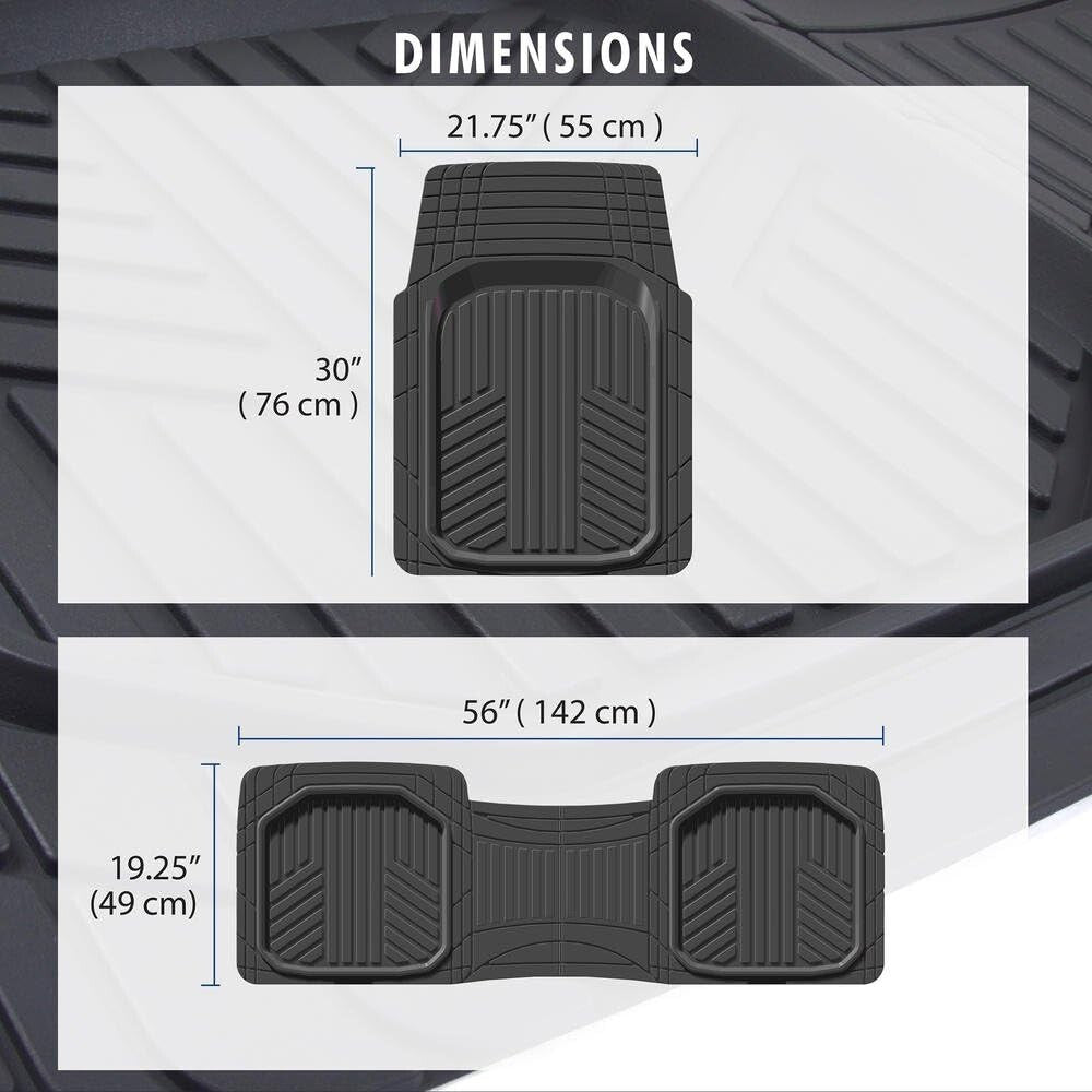 Deep-Dish Beige Car Floor Mats & Cargo Liner Set - Waterproof Protection for SUV