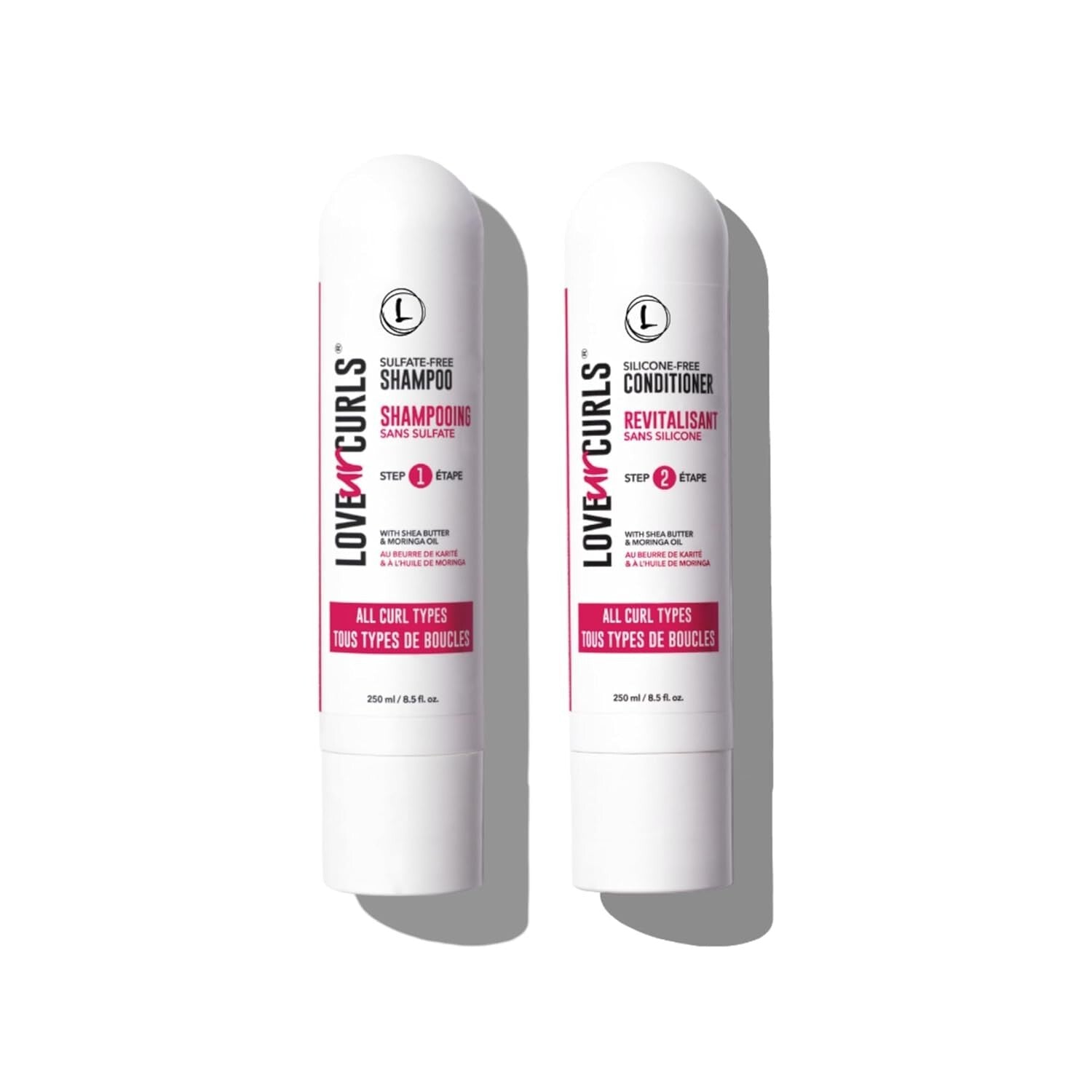 Sulfate-Free Curly Hair Shampoo & Conditioner with Shea Butter for Shine