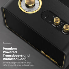 Load image into Gallery viewer, Vintage Retro Bluetooth Speaker - Wooden Wireless AM/FM Radio for Home &amp; Travel