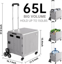 Load image into Gallery viewer, Compact Foldable Rolling Cart for Easy Transport - Ideal for Teachers &amp; Parents