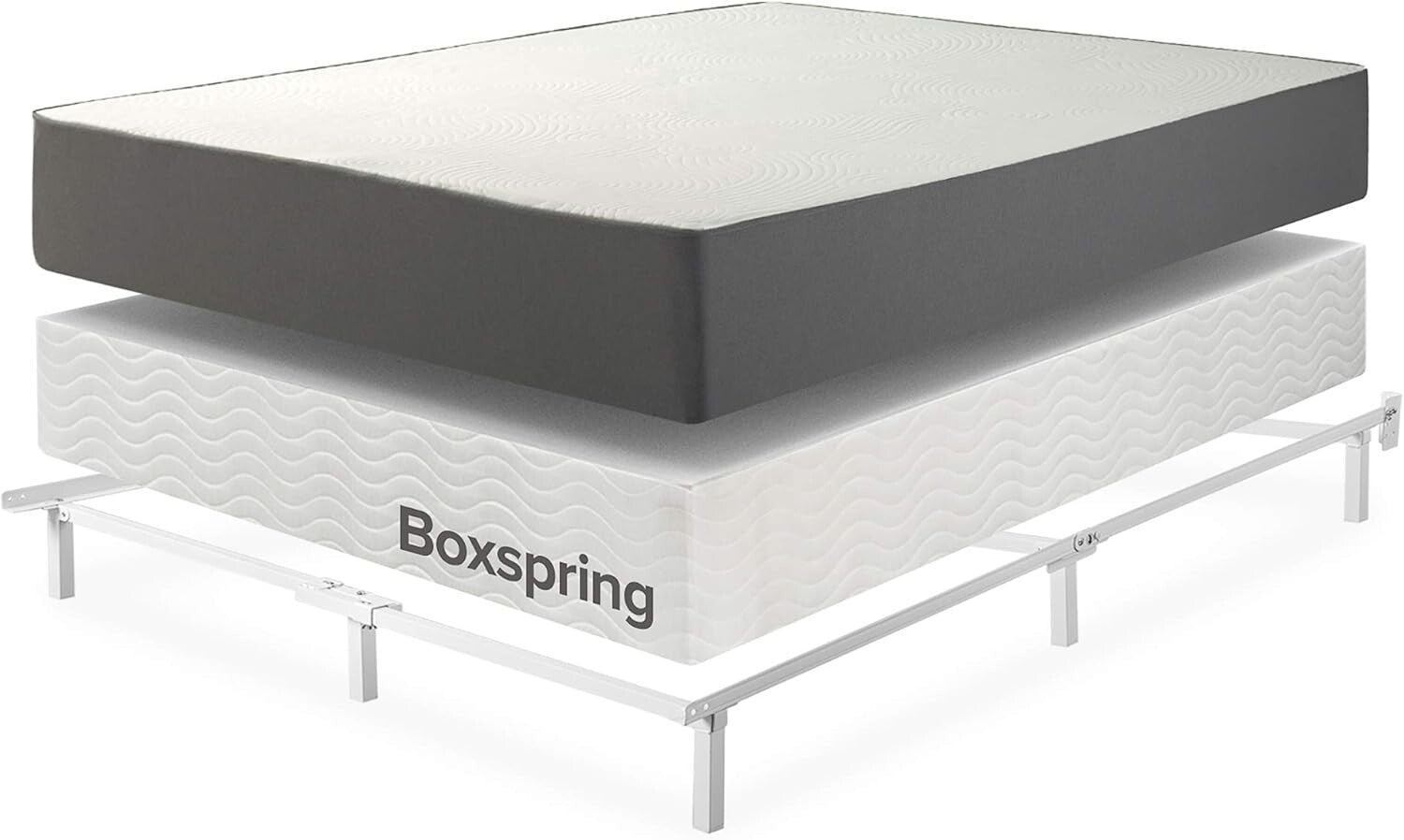 Easy Assembly Twin Bed Frame - Strong Steel Construction for Box Spring Support