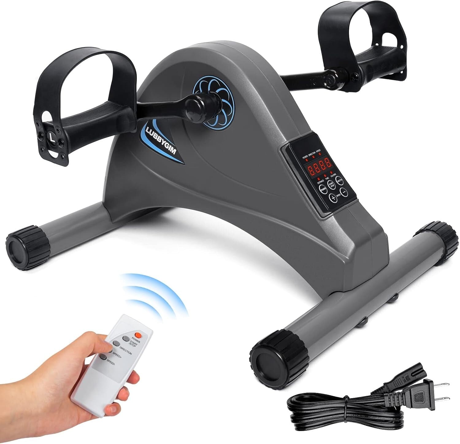 Adjustable Mini Exercise Bike for Arms and Legs: 6-Speed Silent Pedal Exerciser
