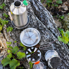 Load image into Gallery viewer, Ultimate 54 oz Camp Kettle – Lightweight Stainless Steel with Whistle for Safety