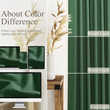 Load image into Gallery viewer, Charming 84" Back Tab Green Linen Curtains - 2 Panels for Modern Farmhouse Decor