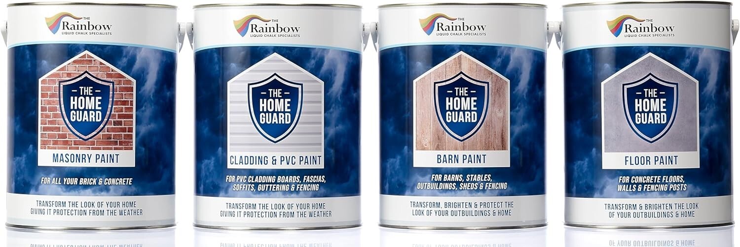 Premium White Exterior Paint: 323 sq ft Coverage - Crack & Rot Protection [2.5L]
