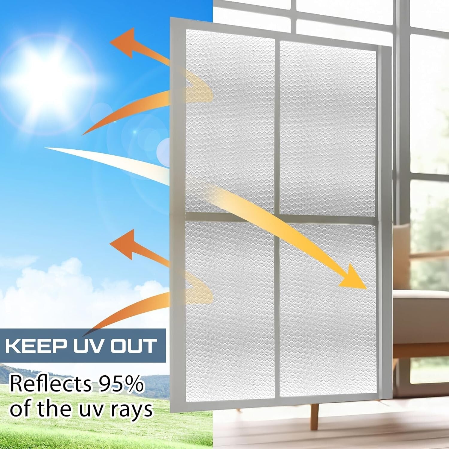 Customizable Blackout Reflective Window Shade for RV - Easy Installation