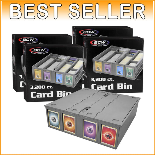 Durable Gray Card Storage Bins for 3200 Cards Each - Perfect for Collectors