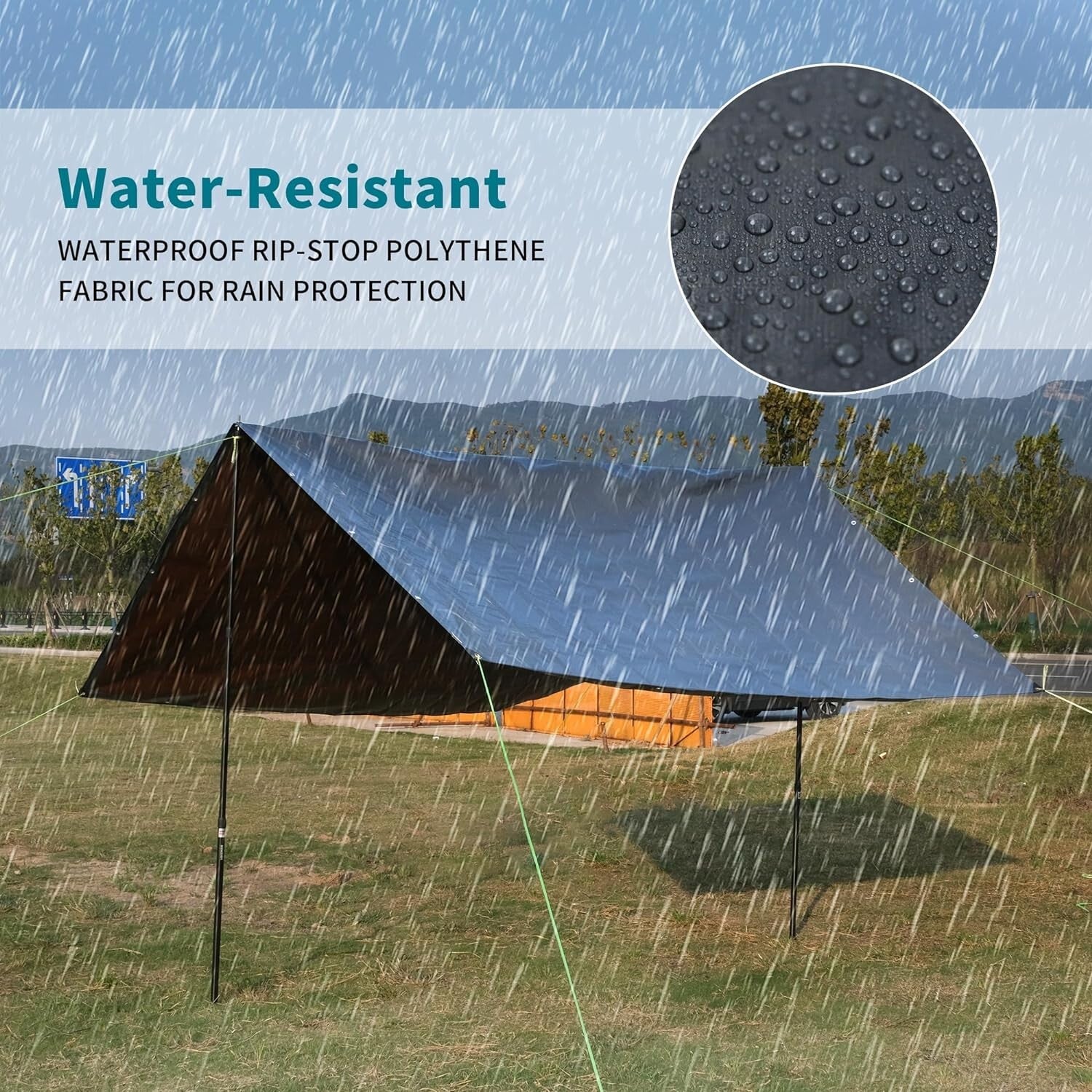 All-Weather 10x10 Feet Heavy Duty Tarp - Waterproof, UV and Tear Resistant