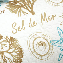 Load image into Gallery viewer, Harbor Life 5-Piece Reversible Coastal Quilt Set - Twin/Twin XL - Beach Theme