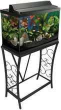 Load image into Gallery viewer, Compact 20 Gallon Aquarium Stand, Black Powder-Coated - Leg Base Design
