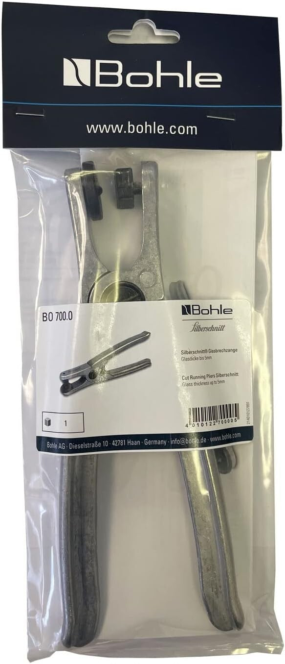 Adjustable Glass Cutting Pliers - 5mm Cutting Width & Rigid Handle for Control