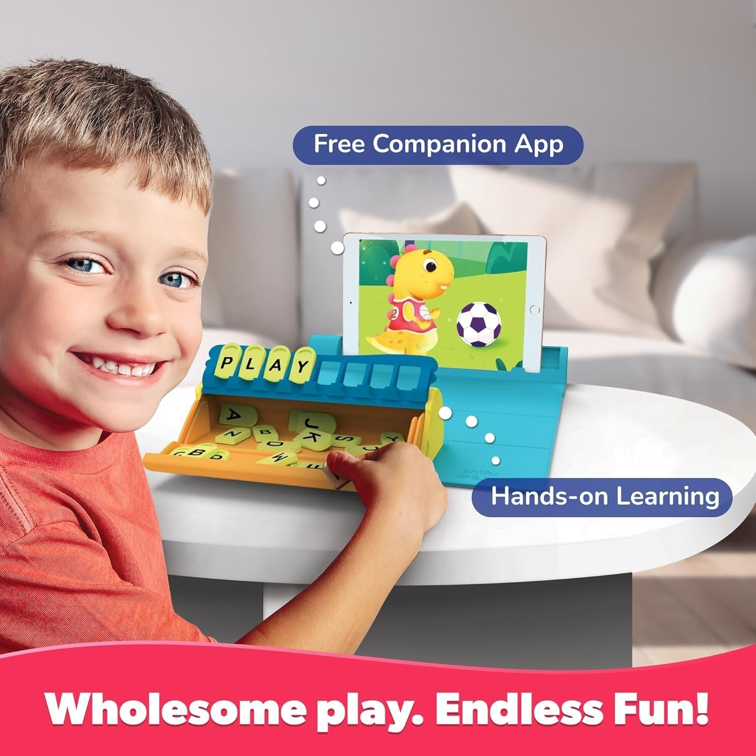 AR Educational Word Game Kit - Plugo Letters with 48 Tiles for Ages 4-10