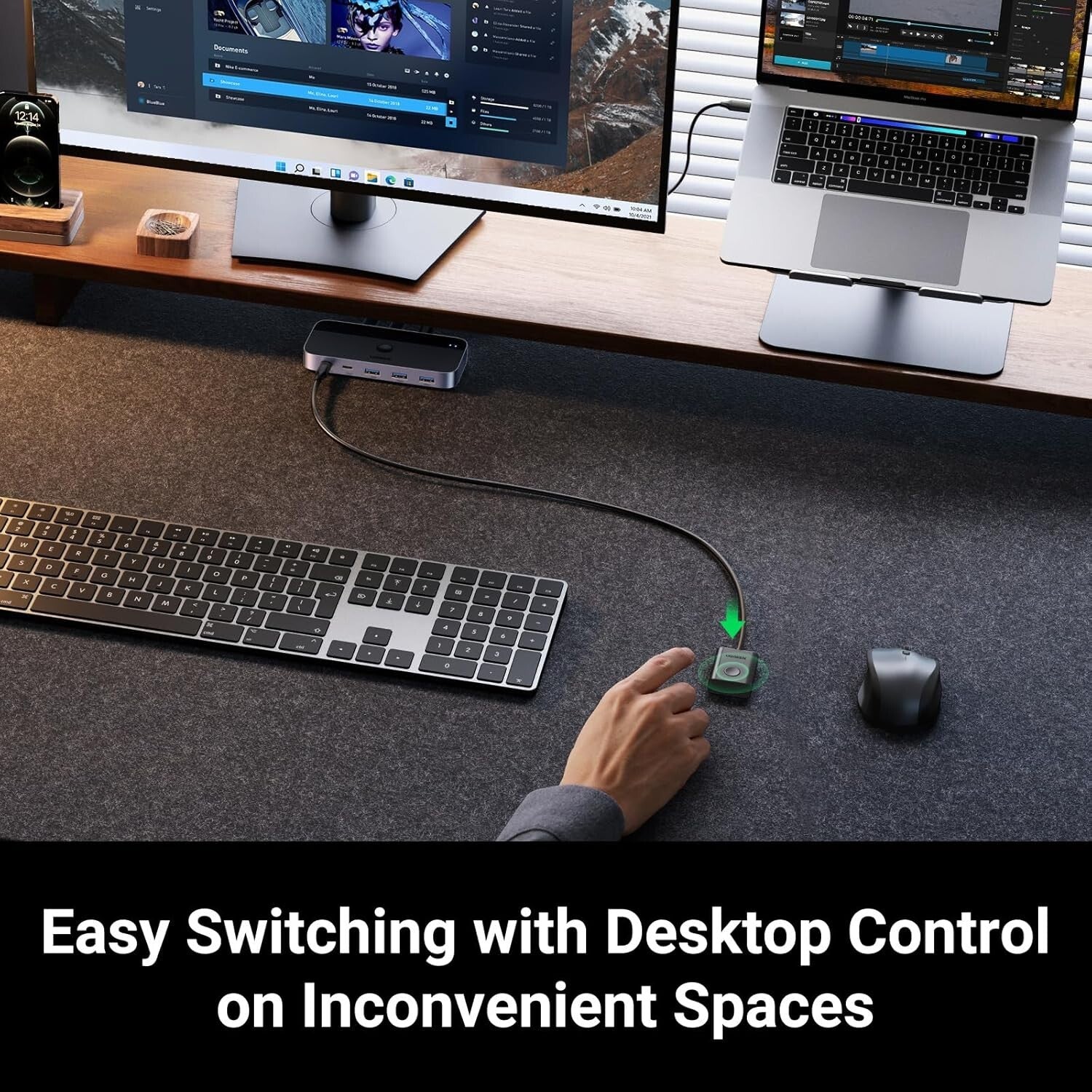 Fast USB 3.0 Switch for Two PCs - Effortlessly Share Keyboards and Printers