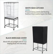 Load image into Gallery viewer, Spacious Bird Cage with Secure Lock, Seed Catcher &amp; Storage - Ideal for Parrots