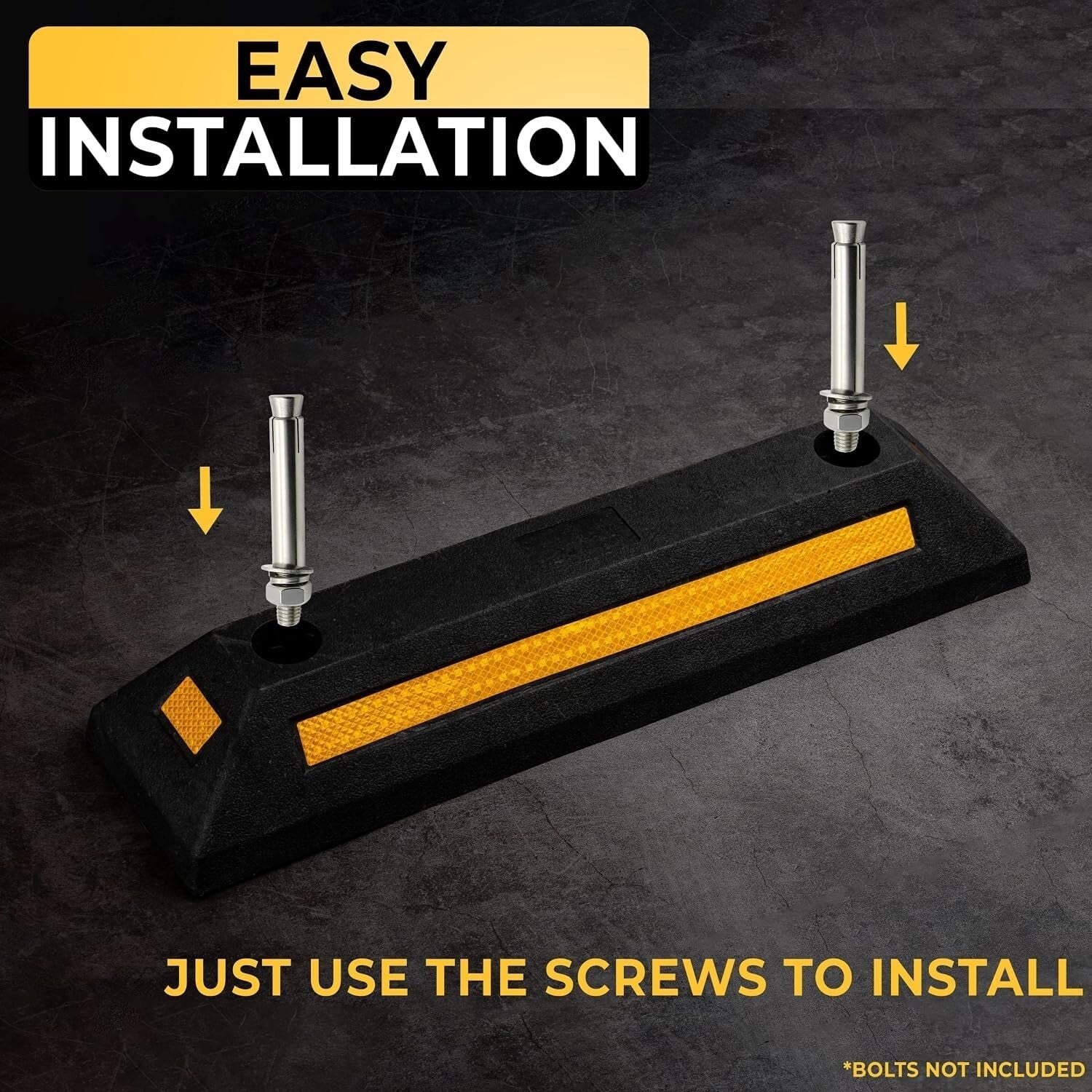 Weather-Resistant Heavy-Duty Parking Guide with Reflective Tape - 10.93 lbs