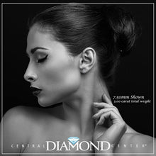 Load image into Gallery viewer, Lifetime Guaranteed 14K Gold Stud Earrings with Platinum Plated Zirconia, 1-4ct