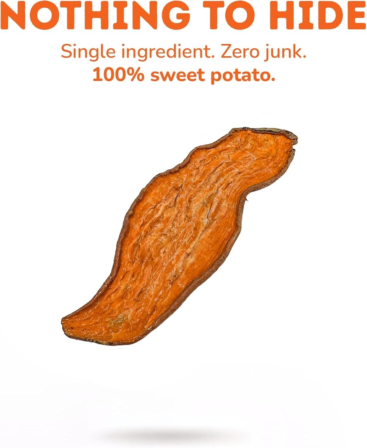 Healthy Sweet Potato Chews for Dogs - Grain-Free, Vegetarian Treats - 2 lb Pack