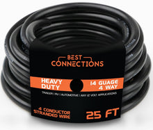 Load image into Gallery viewer, Flexible 14 Gauge 4-Way Trailer Wiring - 25 Ft Multi-Strand Insulated Cord