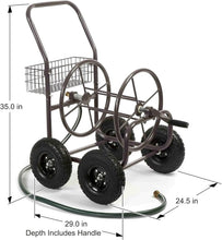 Load image into Gallery viewer, Durable 250' Capacity Water Hose Reel Cart on Four Wheels - Convenient &amp; Stylish