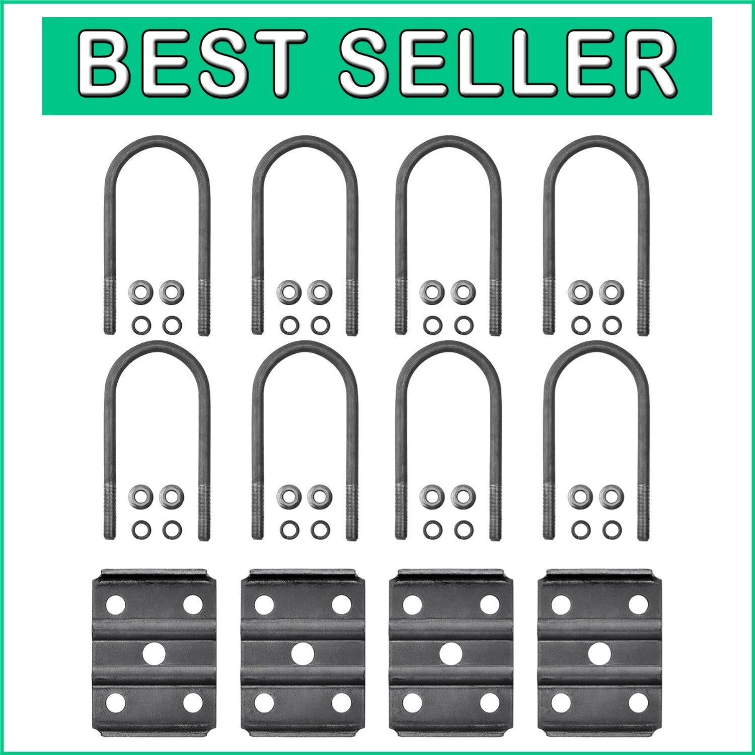 5-1/2" U Bolt Kit with Hex Nuts for 3,500 lb Round Axles, Secure & Reliable