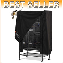 Load image into Gallery viewer, Fade Resistant and Washable Bird Cage Cover - Durable Black Nylon Twill Design