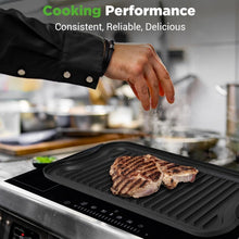Load image into Gallery viewer, Oven Safe Cast Iron Griddle with Reversible Sides - Ideal for Grilling &amp; Cooking