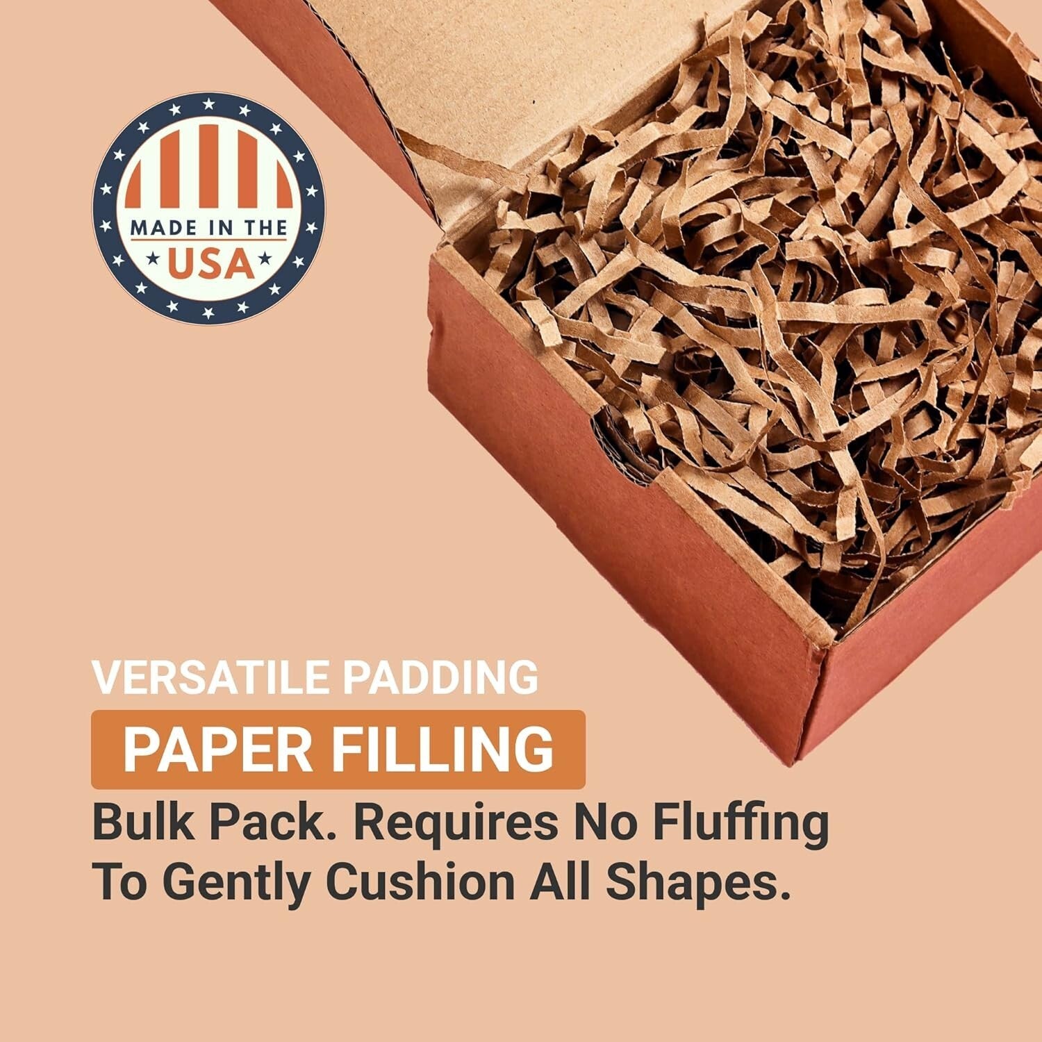 Eco-Friendly 10 lb. Crinkle Cut Paper Shred Filler - Perfect for Gift Baskets