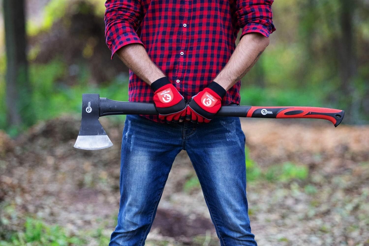 36-Inch Heavy-Duty Chopping Axe - Shock-Elliminating Handle & Safeguard Cover