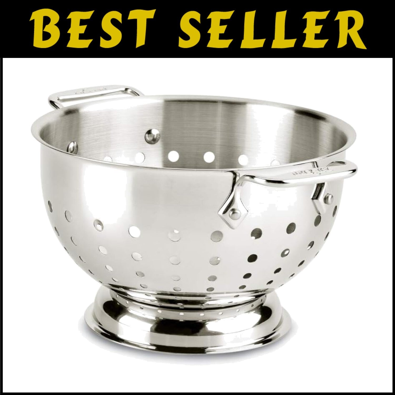 Elegant 3-Quart Stainless Steel Colander – Perfect Pasta and Vegetable Strainer