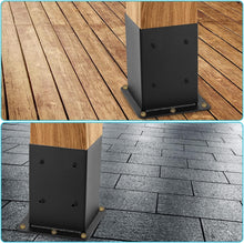 Load image into Gallery viewer, Stable 4x4 Post Base Brackets - 8 Pcs Carbon Steel Supports for Outdoor Projects
